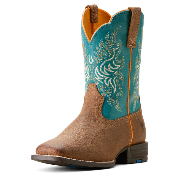 Kid's Ariat Ranchero Boots Teal Orange shops Cross Boots US Kids 8 Kid's Cowboy Boots