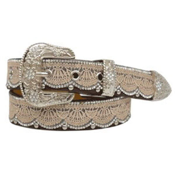 Girl's Brown Lace Rhinestone Belt – Western Edge, Ltd.