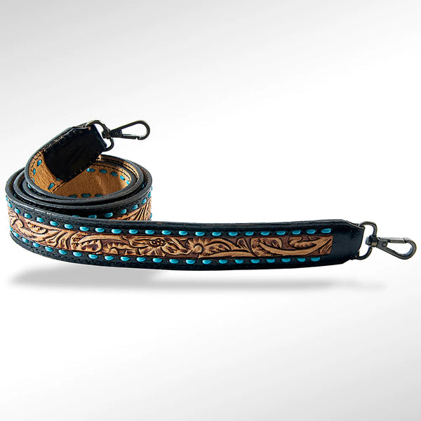 American Darling Feather Turq Buckstitch Purse Strap – Western Edge, Ltd.