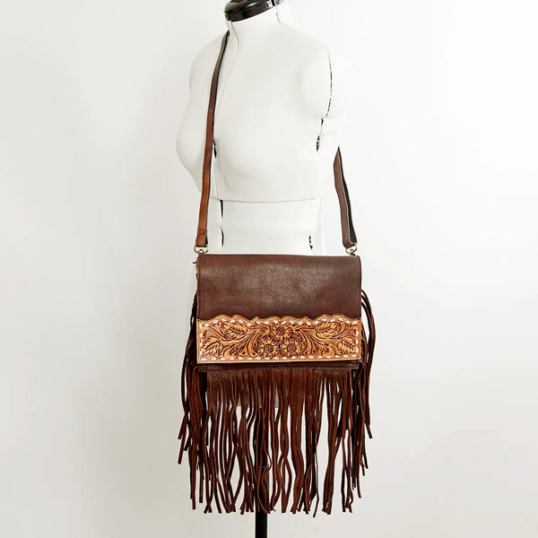 American Darling Floral Leather Fringe Bag – Western Edge, Ltd.