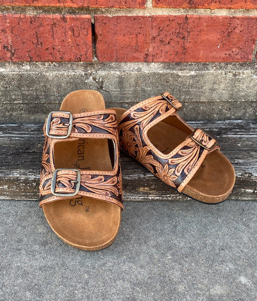 Custom Tooled Leather Birkenstock Sandals - Send in Your Shoes
