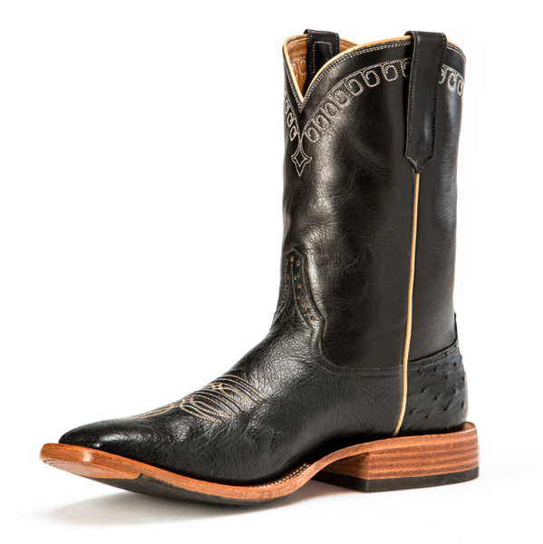 Rios of Mercedes, Black Smooth Quill Ostrich Square Toe – Western