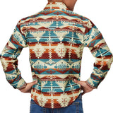 Boy's Natrual Aztec Serape Pearl Snap Long Sleeve from Roper