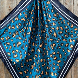 Rodeo Drive Teal Cheetah Print Wild Rag