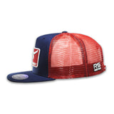 Rope Smart Red & Navy Red Patch Cap