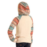 Rock & Roll Girl's Aztec Sleeve Hoodie