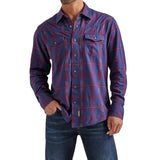 Wrangler Men's Navy& Mulberry Shirt