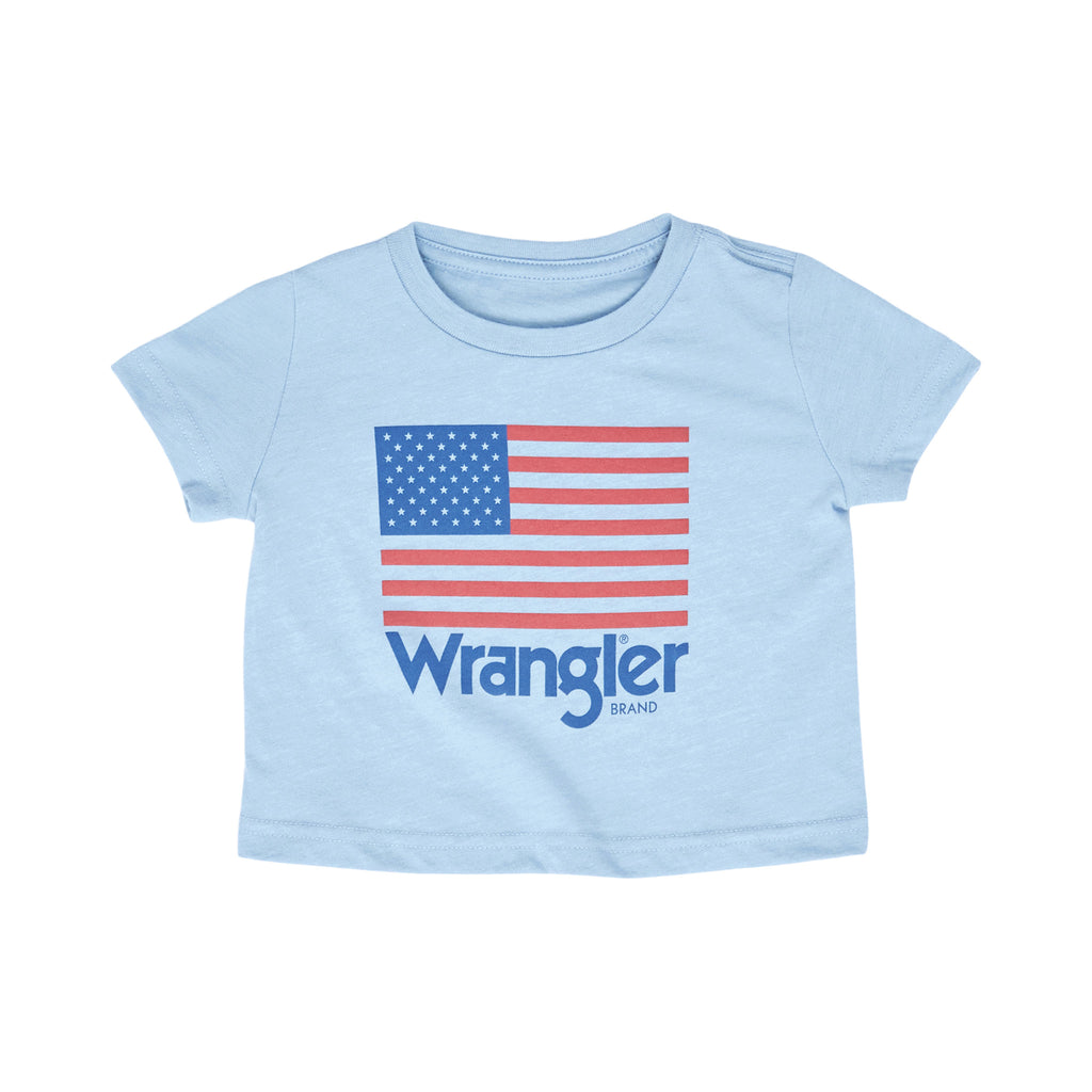 Unisex Infant Blue Wrangler American Flag Tee by Wrangler