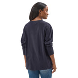 Women's Navy Long Sleeve Steer Skull from Wrangler