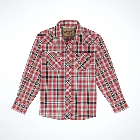 Wrangler Boy's Retro Pearl Snap Button Down