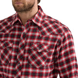 Men's Retro Long Sleeve Flannel Pearl Snap by Wrangler