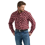 Men's Retro Long Sleeve Flannel Pearl Snap by Wrangler