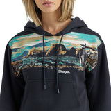 Women's Landscape Graphic Pullover Hoodie in Navy by Wrangler