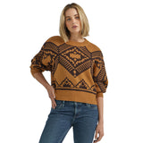 Women's Jewel Brown Aztec Print Sweater by Wrangler