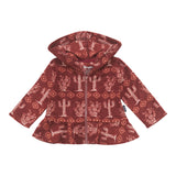 Wrangler Baby Girl's Burgundy Zip Up Fleece Hoodie