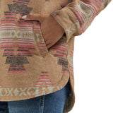 Wrangler Women's Brown Pink Aztec Shacket