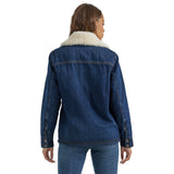 Wrangler Women's Sherpa Lined Dark Denim Coat