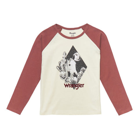 Girl's Baseball Long Sleeve Tee by Wrangler