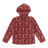 Girl's Burgundy Cactus Fleece Hoodie by Wrangler