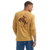 Wrangler Men's Long Sleeve Crew Neck Graphic Tee