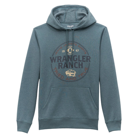 Mens Wrangler Ranch Hoodie Front Stock Image