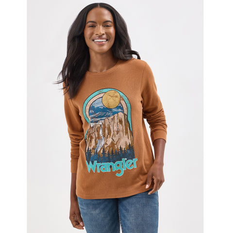 Orange Wrangler Thermal with Mountain Scene