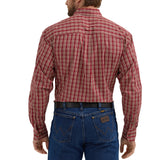 Wrangler Red Plaid Long Sleeve Back