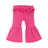 back of Hot pink infant flare jeans with ruffle