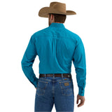 Wrangler Men's Teal George Strait Button Up Shirt