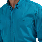 Wrangler Men's Teal George Strait Button Up Shirt