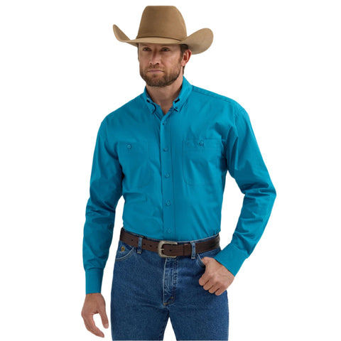 George Strait Teal Long Sleeve Shirt