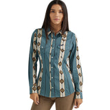 Wrangler Women's Checotah Classic Pearl Snap Long Sleeve