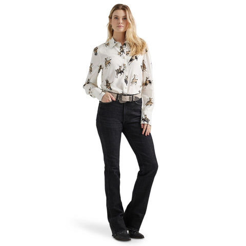 Wrangler Womens Drapey Rodeo Blouse