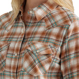 Wrangler Women's Plaid Button Down Long Sleeve