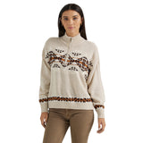 1/4 zip Aztec Tan Sweater. 