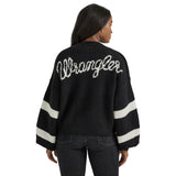 Wrangler Women's Preppy Logo Black Cardigan