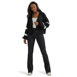 Wrangler Women's Preppy Logo Black Cardigan