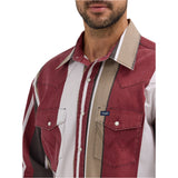 Wrangler Vintage Red and Brown Striped Shirt