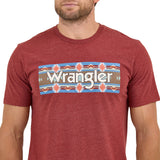 Wrangler Men's Brown Heather Aztec Tee