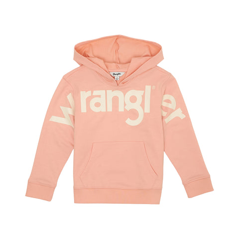 Pink Hoodie with Wrangler Across the Front