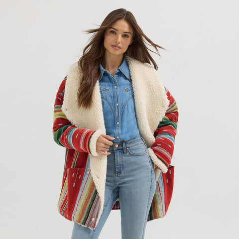 Oversized Sunburst Sherpa Coat