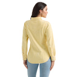 Wrangler Women's Pale Yellow Solid Long Sleeve