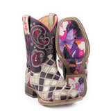 Girl's Sparkle Girl Butterfly Square Toe Boot from Tin Haul