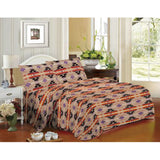 Shiloh 4 Piece King Size Navajo Print Sheet Set in Tan