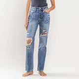 Flying Monkey Women's 90s Vintage Distressed Jean