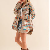 Blue B Aztec Print Jacket