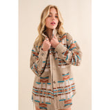 Blue B Aztec Print Jacket