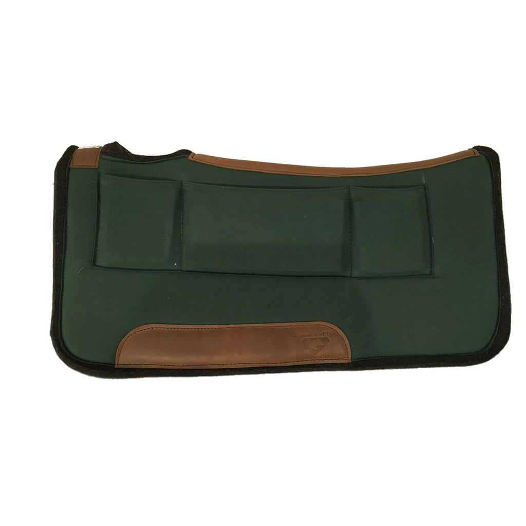 Diamond Wool Pad Co. Contoured Pressure Relief Pocket 32" Saddle Pad