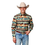 Men's Natural Aztec Serape Long Sleeve Vintage Collection by Roper