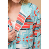 Blue B Aztec Fleece Print Jacket